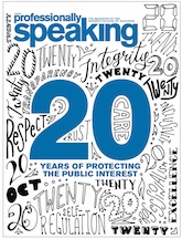 Professionally Speaking magazine cover