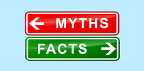 A sign saying "Myths" and "Facts"