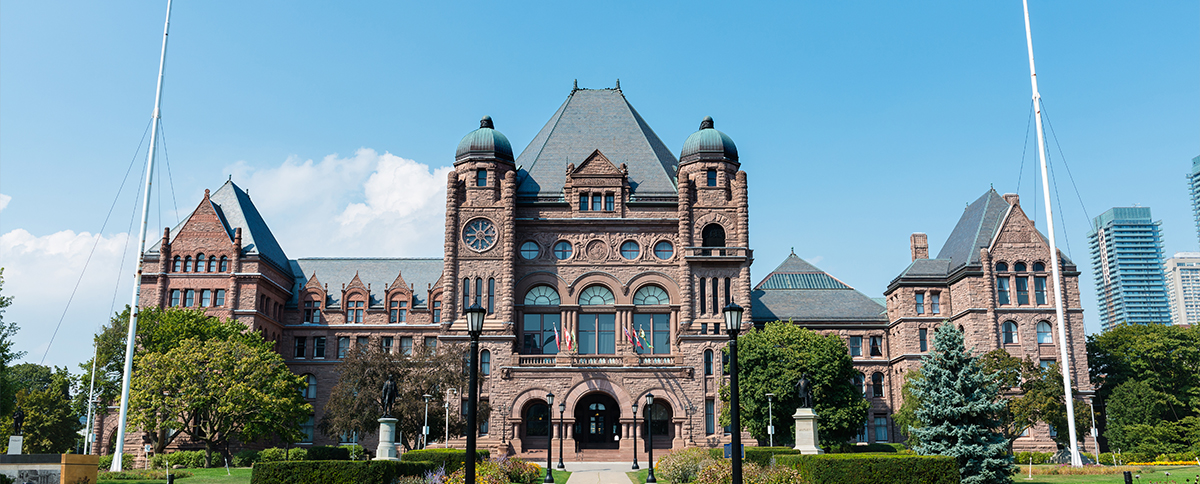 Assemblée législative de l'Ontario à Toronto.