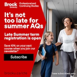Advertisement for Brock University.